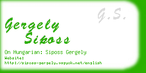 gergely siposs business card